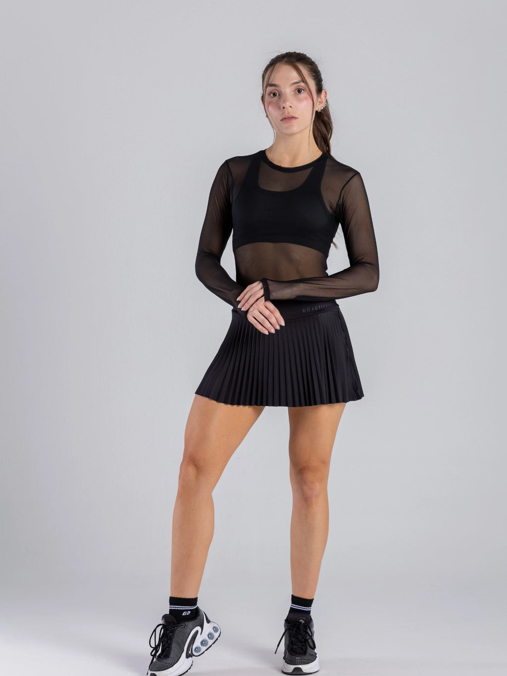 FALDA PLISADA NEGRA