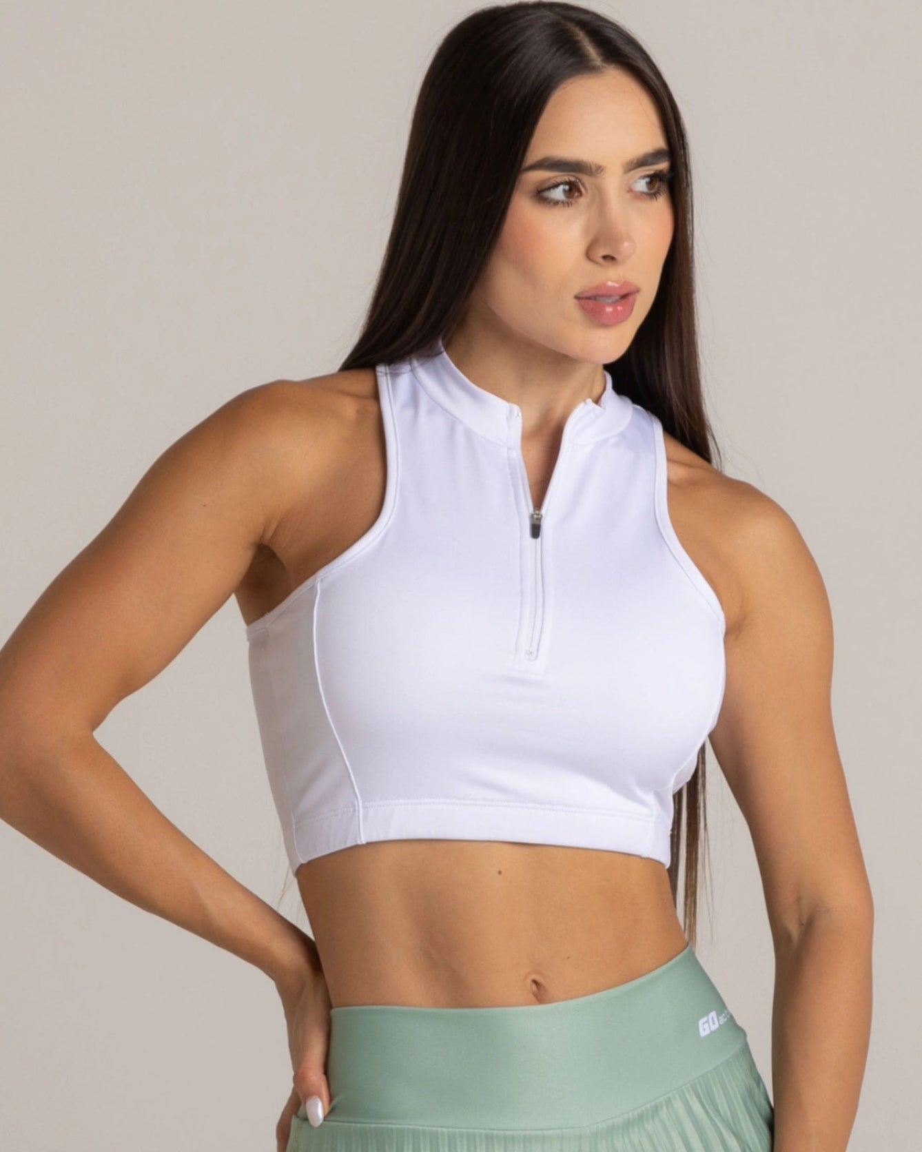 TOP CREMALLERA BLANCO
