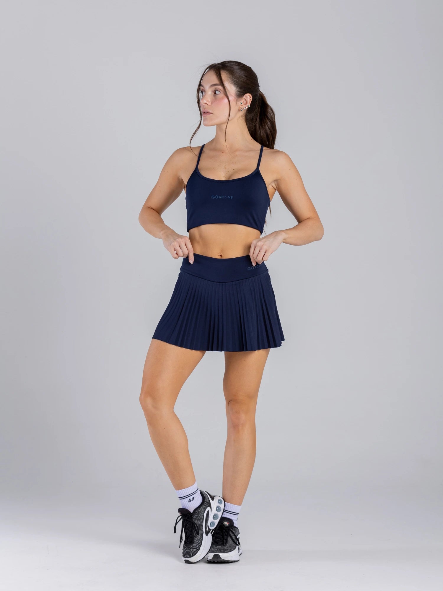 FALDA PLISADA AZUL NAVY