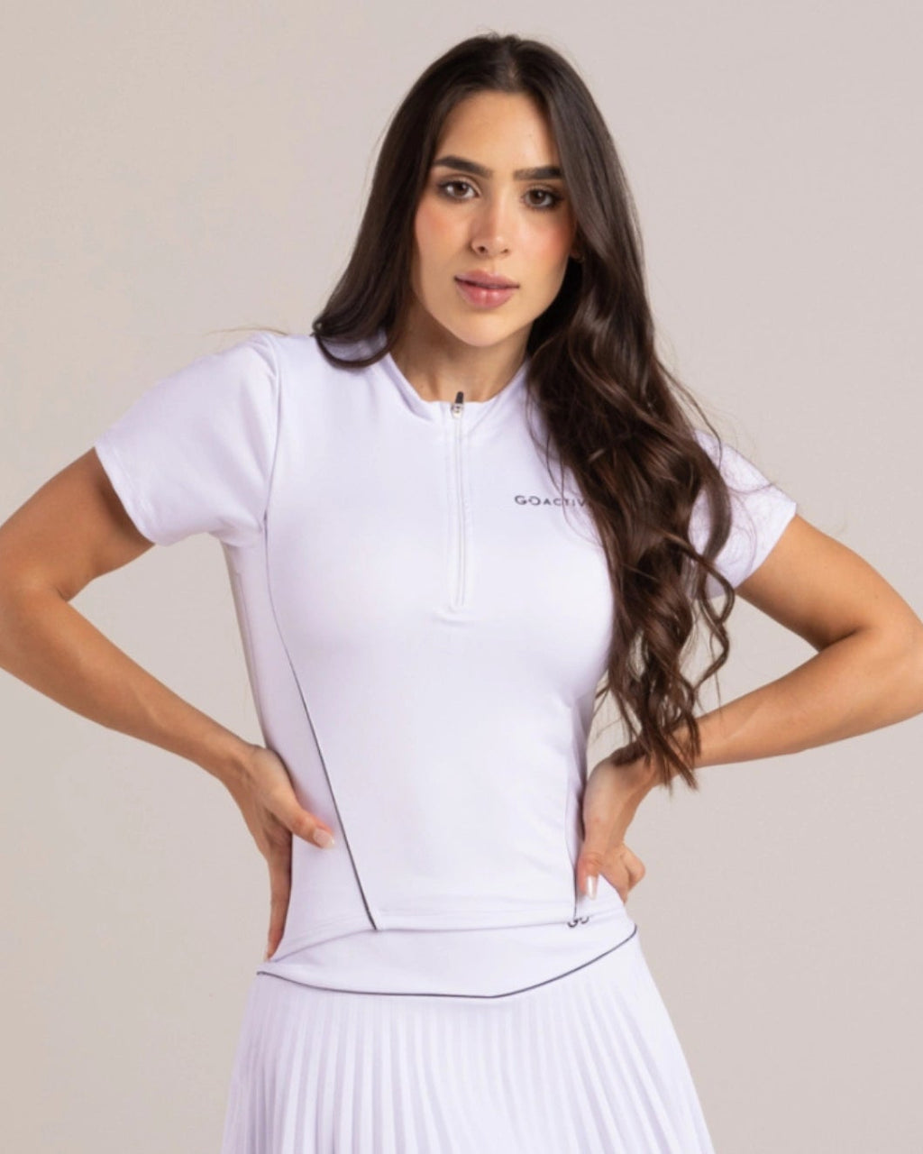 CAMISETA CREMALLERA BLANCO
