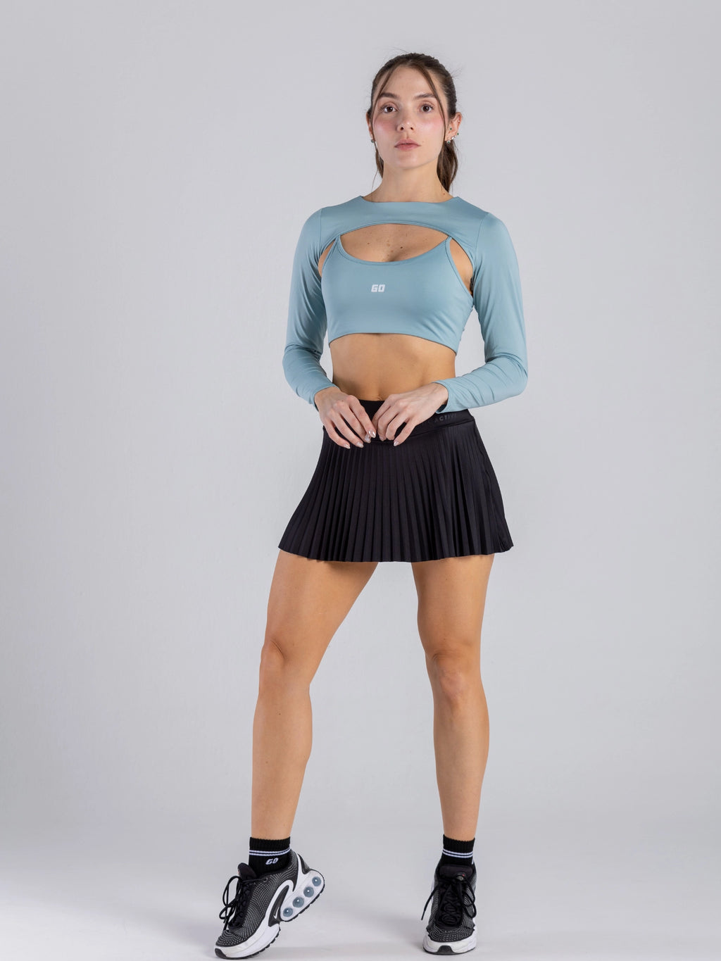 FALDA PLISADA NEGRA