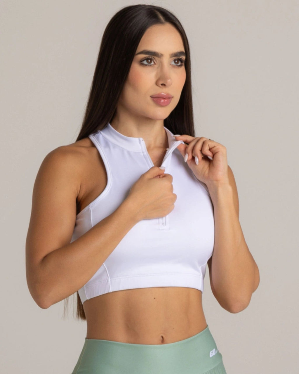 TOP CREMALLERA BLANCO