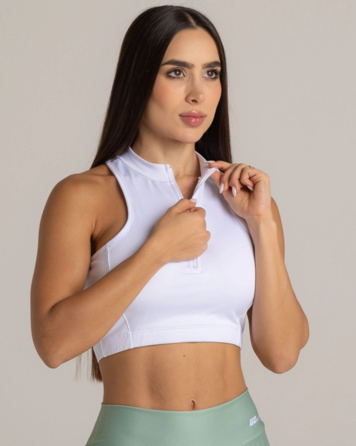 TOP CREMALLERA BLANCO