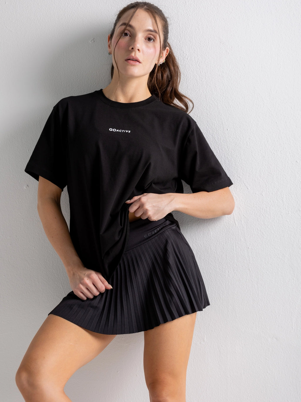 FALDA PLISADA NEGRA