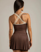 VESTIDO TIRAS CHOCOLATE