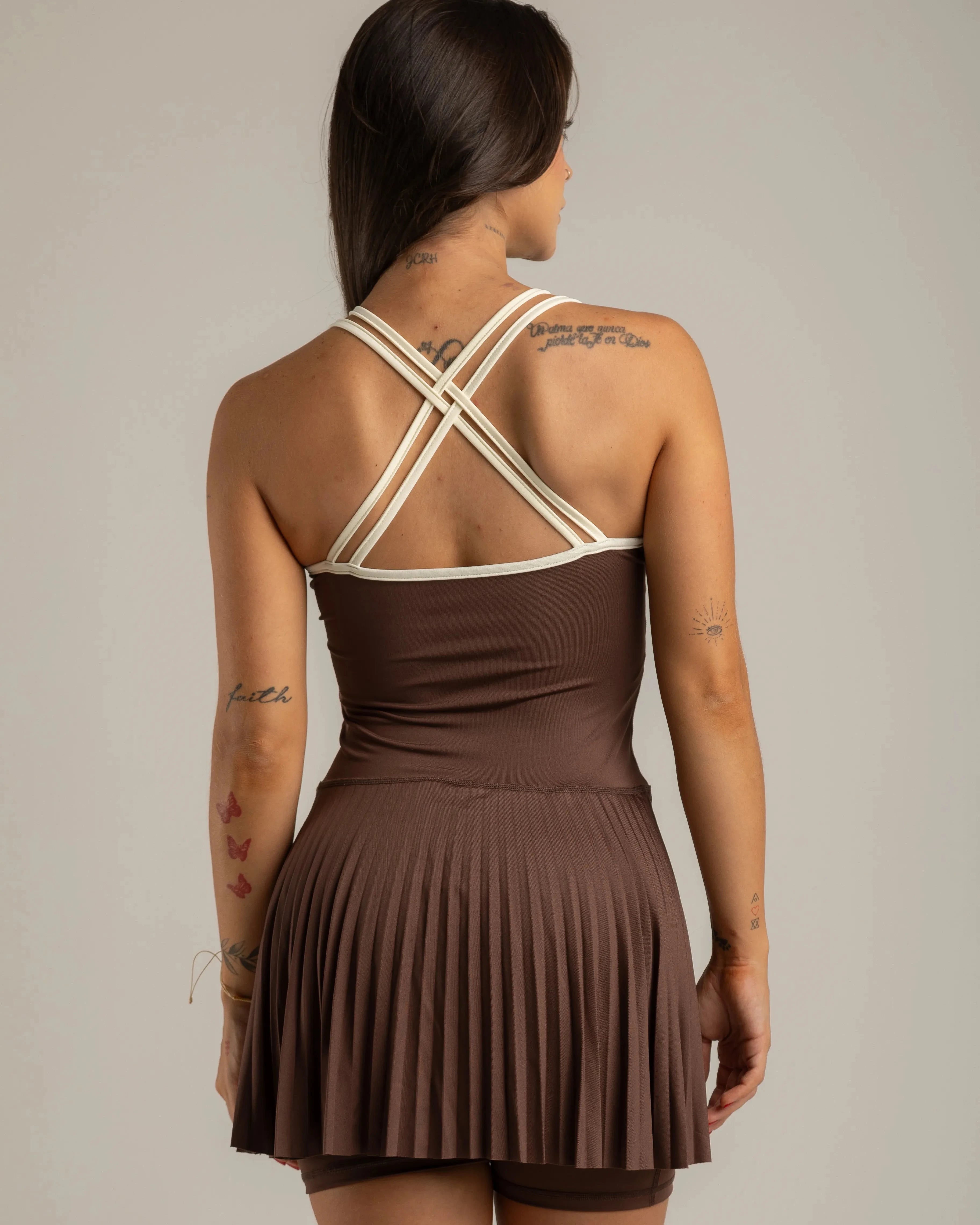 VESTIDO TIRAS CHOCOLATE
