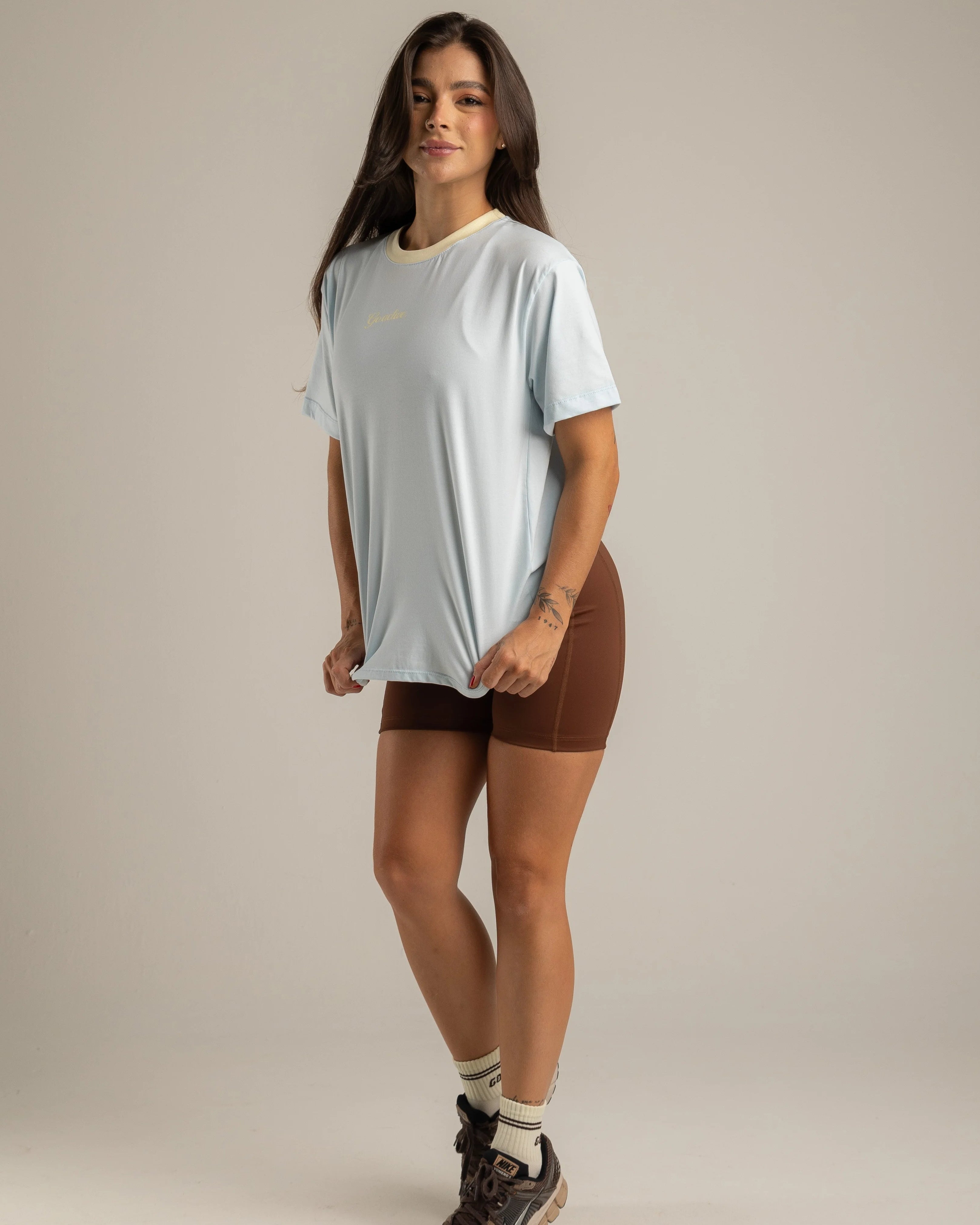 CAMISETA MINIOVER COMBINADA